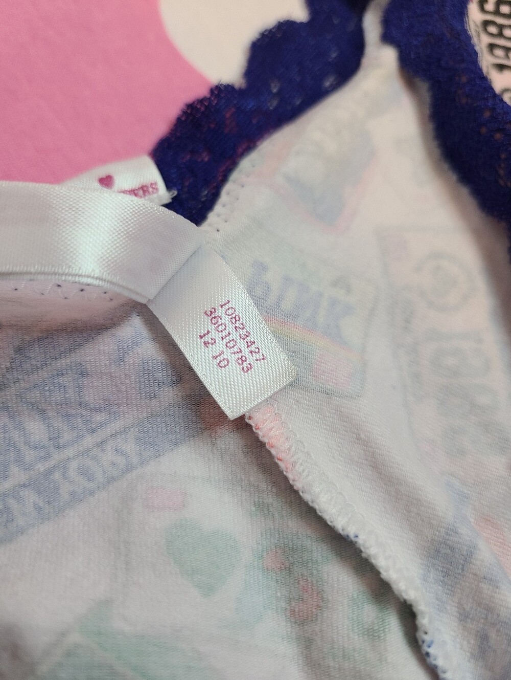 Rare VTG VS PINK Graphic Cotton Lace XLR Cheekiest Hipster Panty Size M - Picture 6 of 6